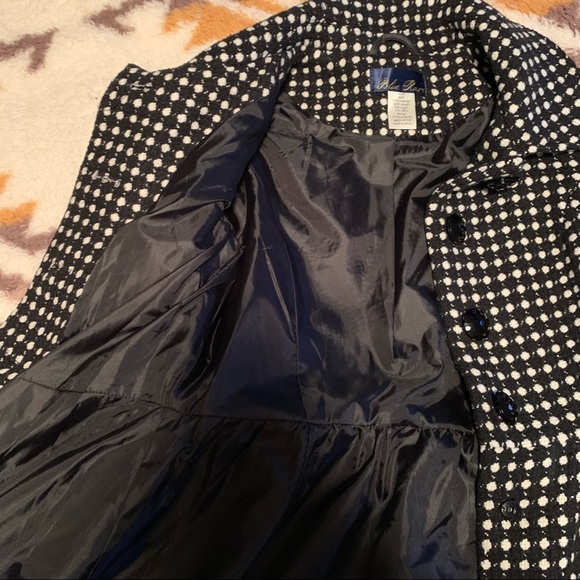 Perfect black and white peplum pea coat - Picture 2 of 7